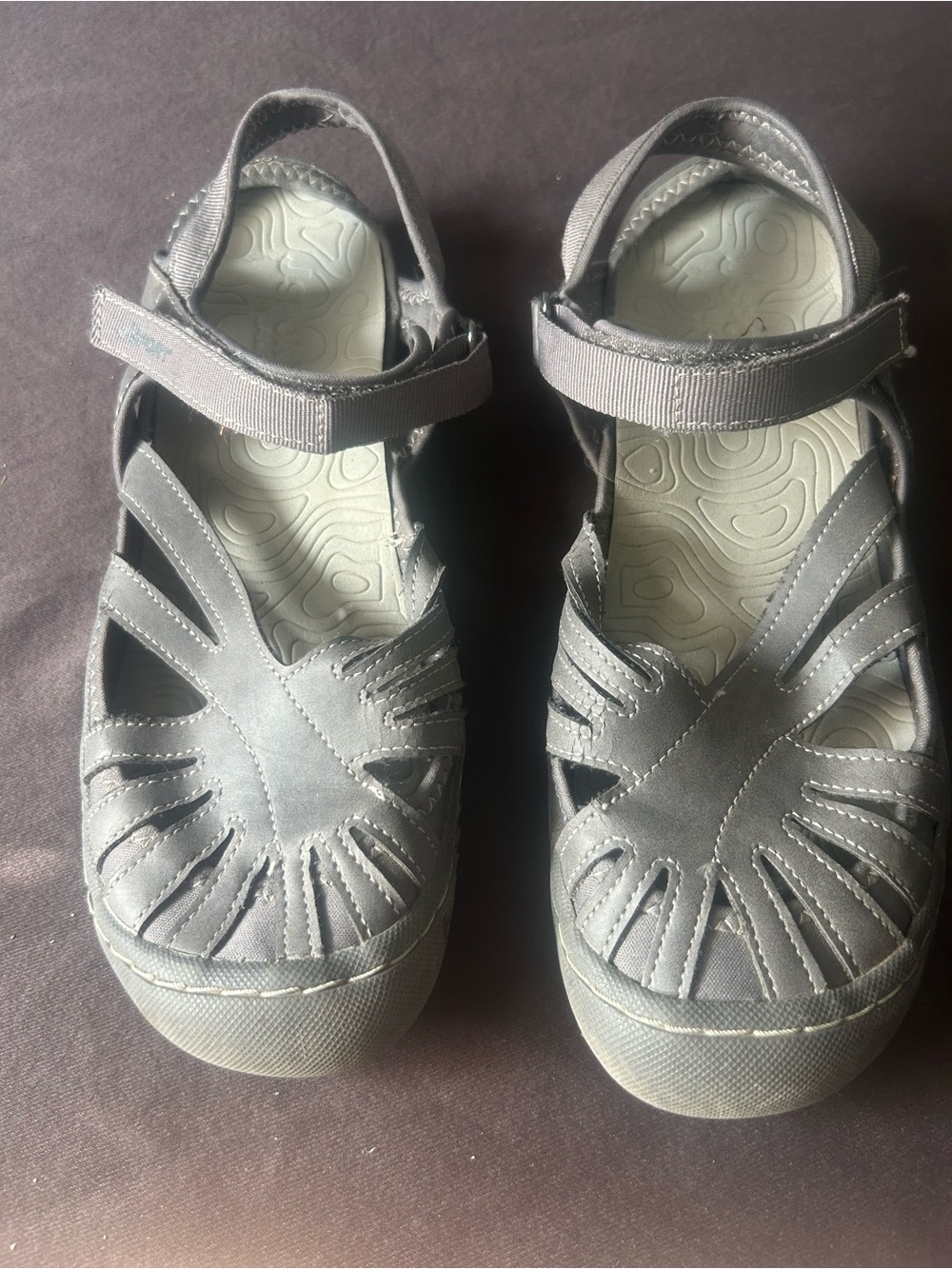 Jambu Gray Girls' Closed-Toe Sport Sandals